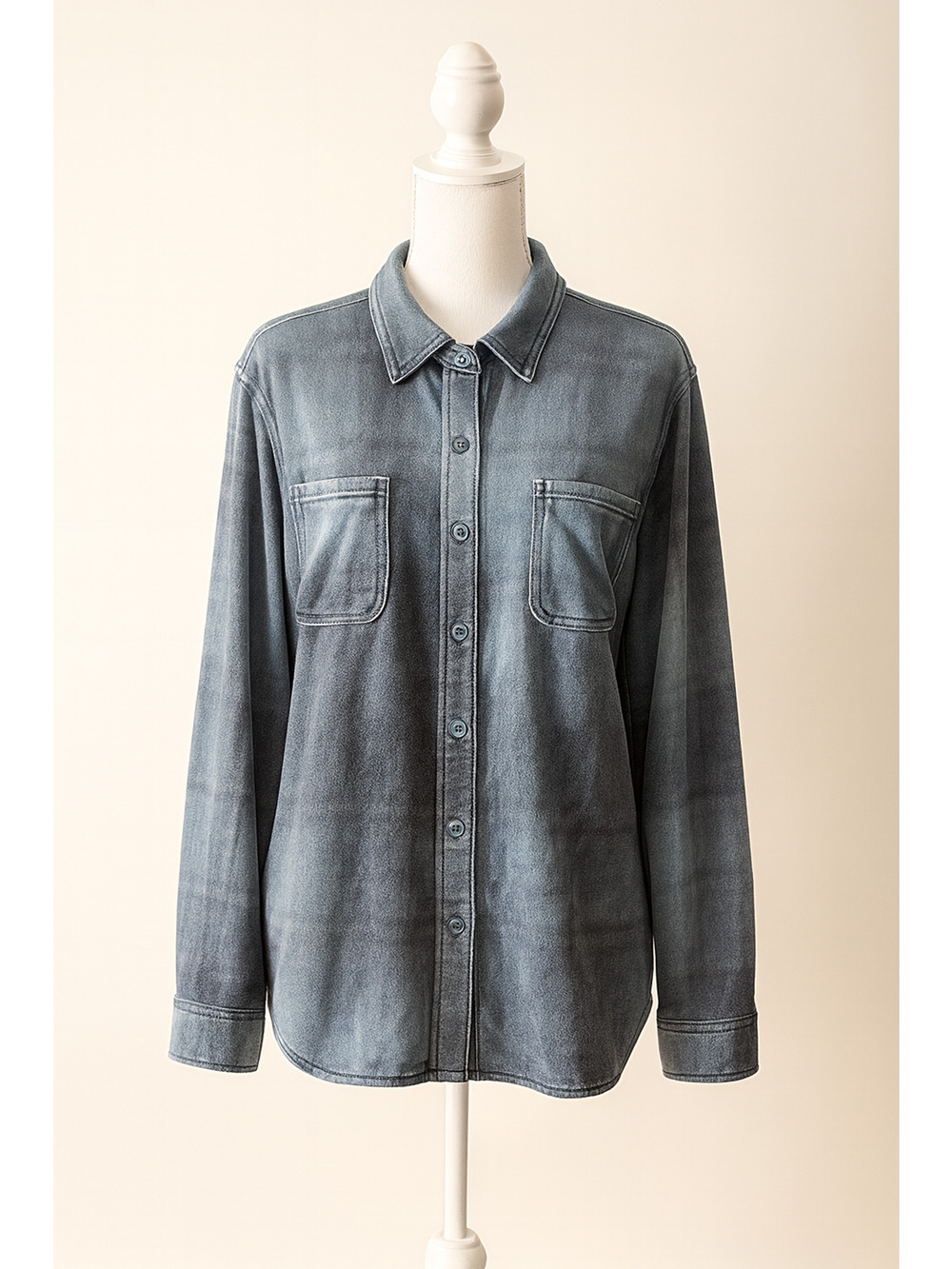32 Degrees Heat L Soft Brushed Plaid Button Shirt Sage Green Cabincore Cozycore